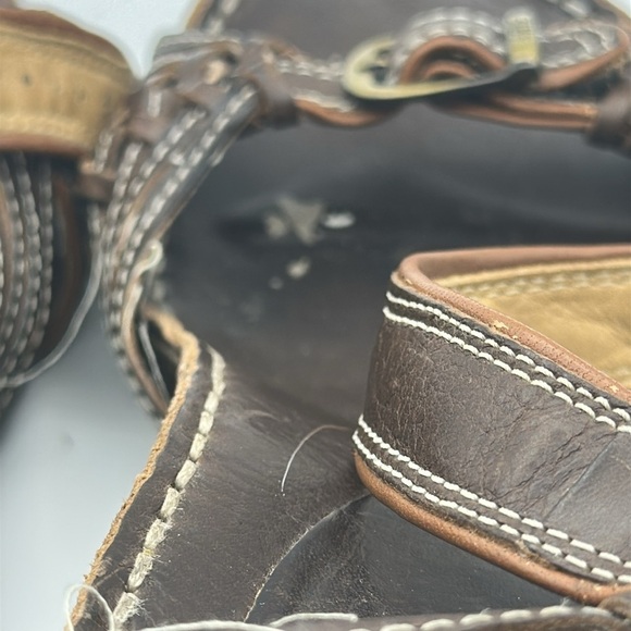 Frye Audrey Dark Brown Leather Women's Sandals - Picture 6 of 10